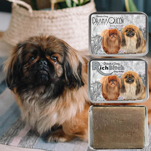 pekingese dog soap