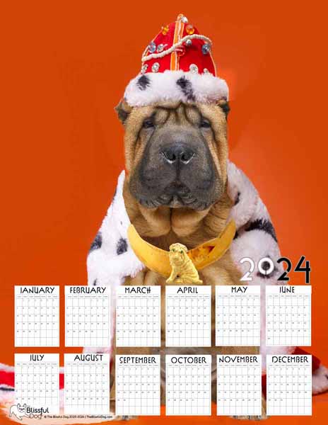 chinese shar-pei calendar free