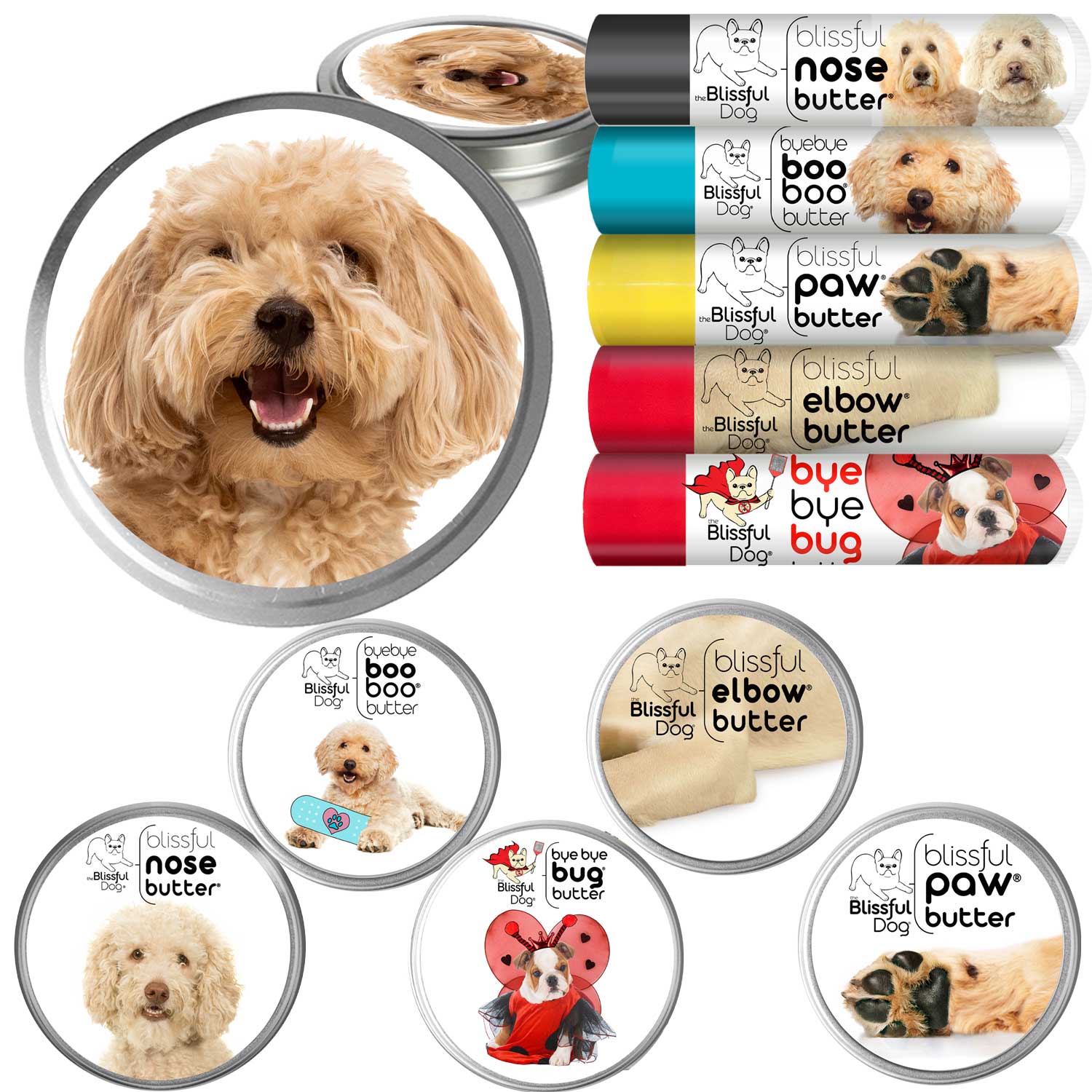 The Blissful Dog | Handcrafted Dog Moisturizers, Skin Care & More The Blissful Dog Lhasa Apso Boo Booバター、0.5オンス