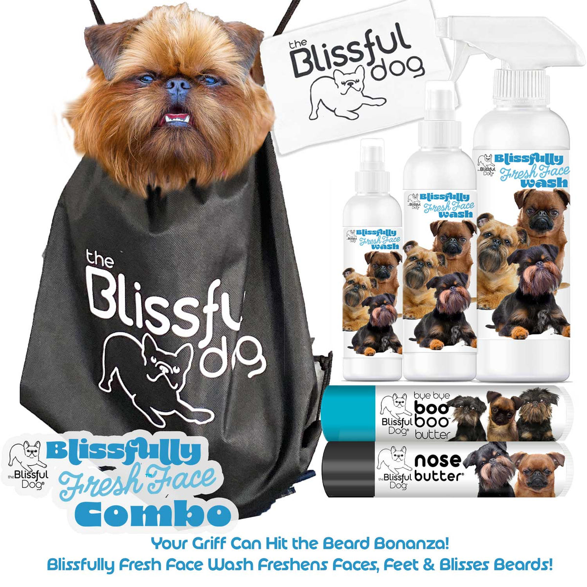 Brussels Griffon Blissfully Fresh™ Face Wash & Combo Kit