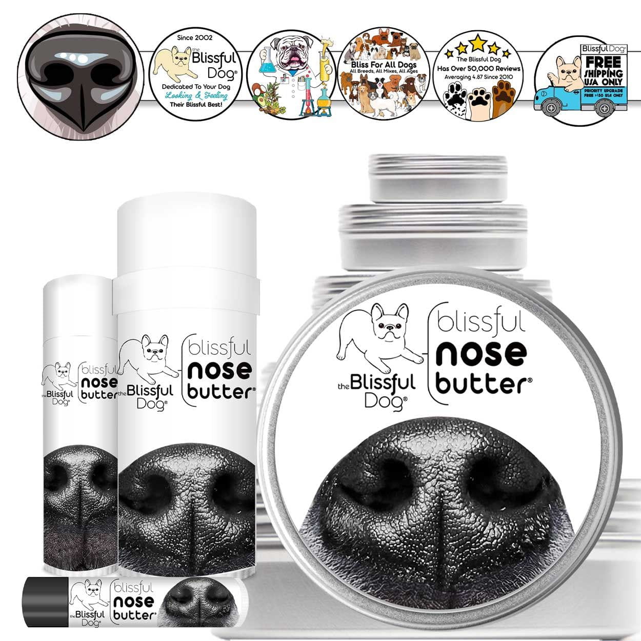 The Blissful Dog NOSE BUTTER for Your Dog s Rough Dry Crusty Nose