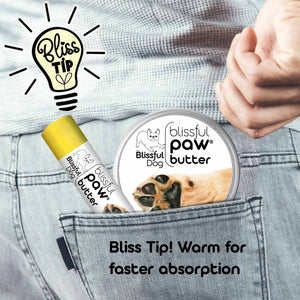 using dog paw butter
