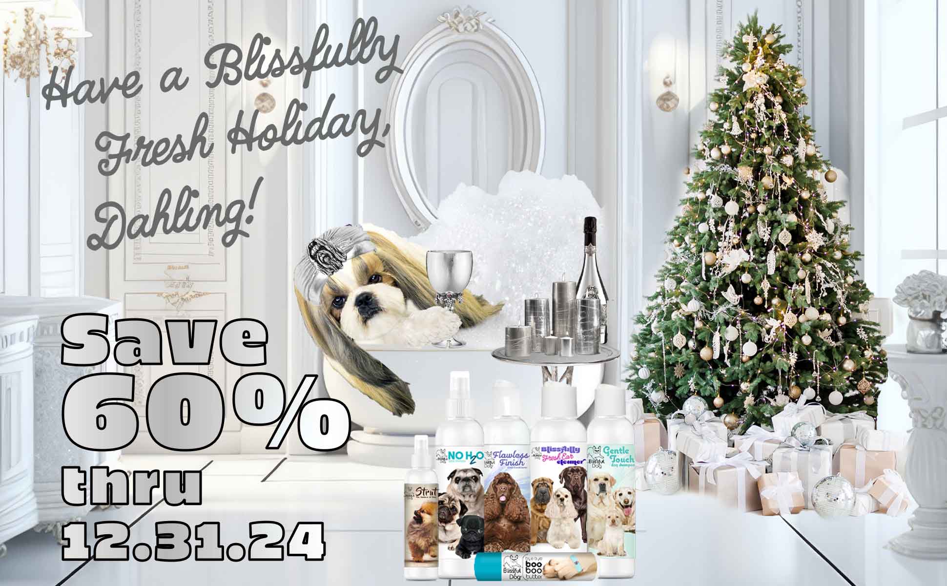 blissful dog holiday shampoo special
